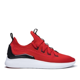 Womens Supra Low Top Shoes FACTOR Risk Red/Black/White | AU-93895